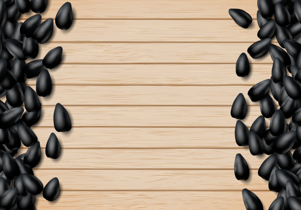 葵花籽背景有一堆黑色谷粒图片下载