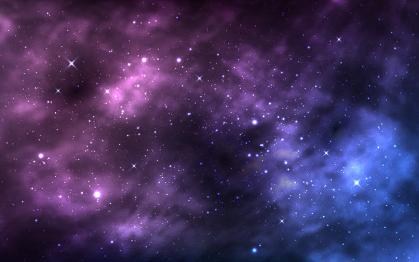 空间背景。现实的宇宙结构。星空银河和星尘。颜色的星系。有闪亮星星的星云。魔力无限的宇宙。矢量图图片下载