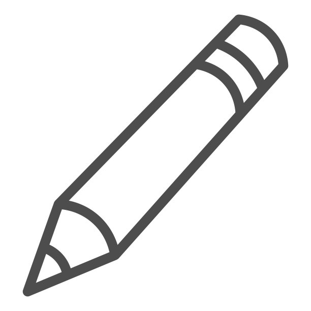 铅笔线图标，文具概念，绘图工具矢量标志在白色的背景，学校铅笔符号在轮廓风格的移动概念和网页设计。矢量图形。图片下载