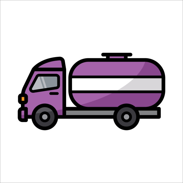 油罐车-运输图标矢量设计模板图片下载