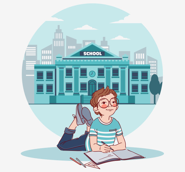 可爱的小男孩在笔记本上写字图片下载