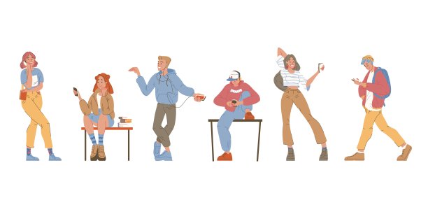 年轻人用手机扮演青少年角色图片下载