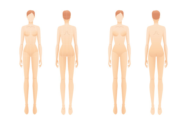 站着的女人的时尚模板图片下载