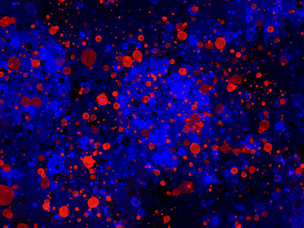 抽象的蓝色和红色斑点垃圾背景图片下载