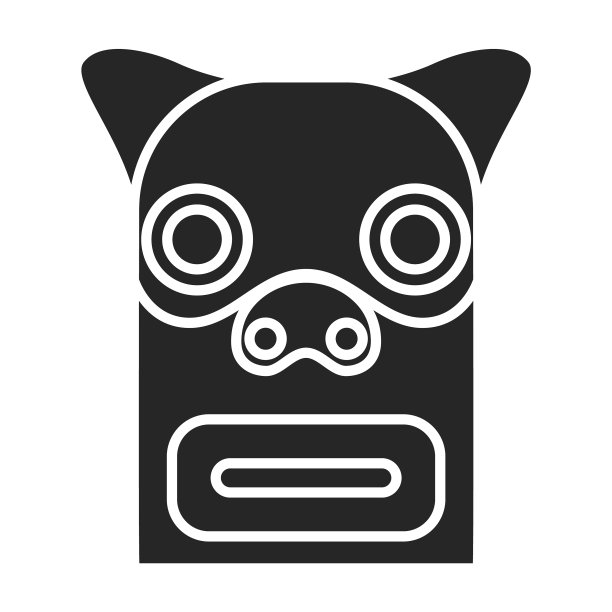 面具图腾图标黑色图标图片下载