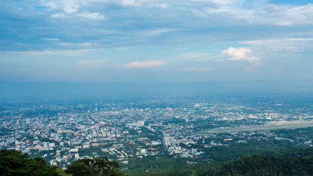 泰国北部清迈省的城市景观图片下载