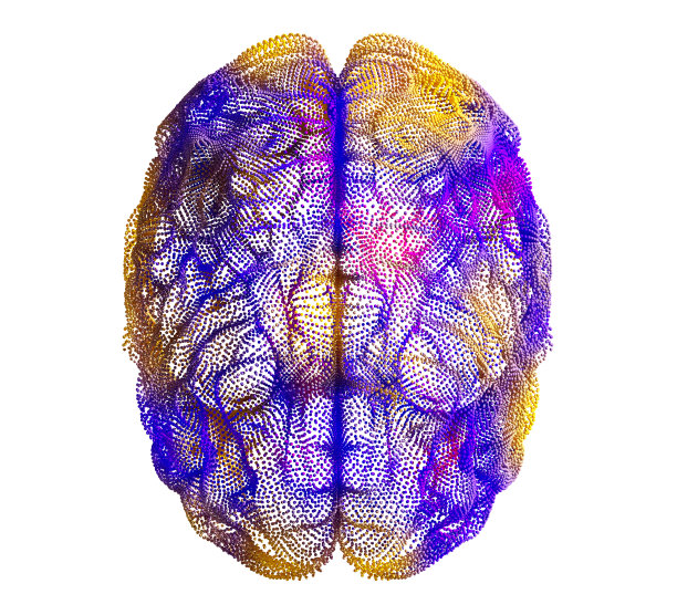 用点抽象人类大脑图片下载