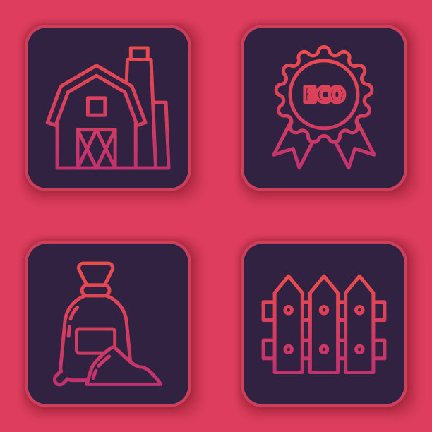 设行农家概念袋面旗图片下载