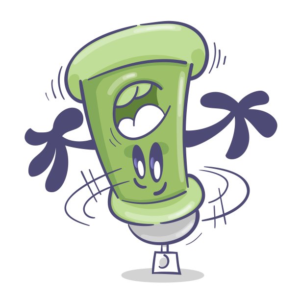 涂鸦喷绘卡通人物。跳舞。在白色背景上。向量图片下载