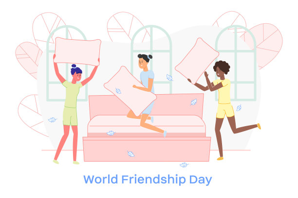 微笑少女在睡衣派对上玩得很开心图片下载