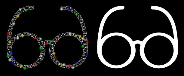 耀斑网骨架眼镜图标与耀斑图片下载