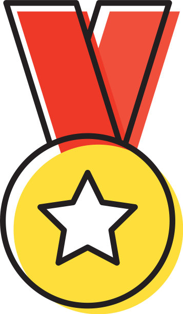 奖励徽章图标设计孤立在白色图片下载