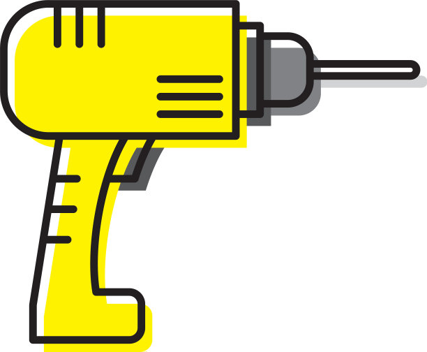 手钻床平面图标孤立在白色图片下载