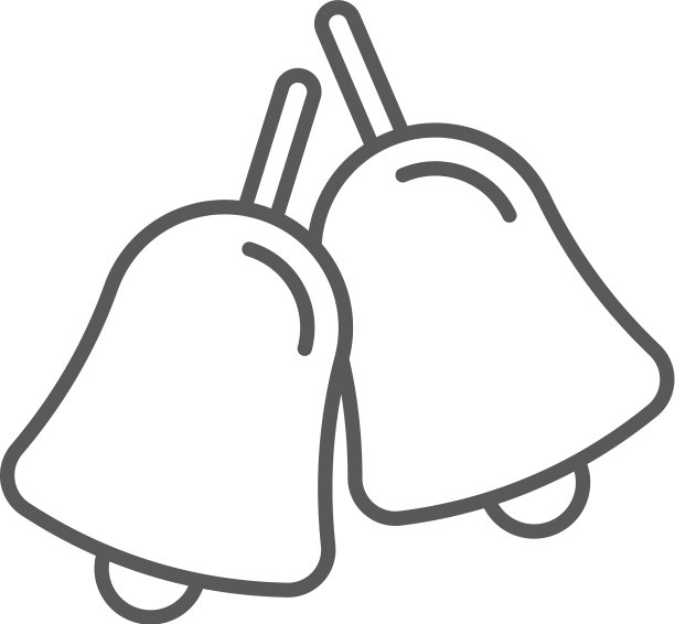 带圆锥的圣诞节或婚礼铃铛图片下载