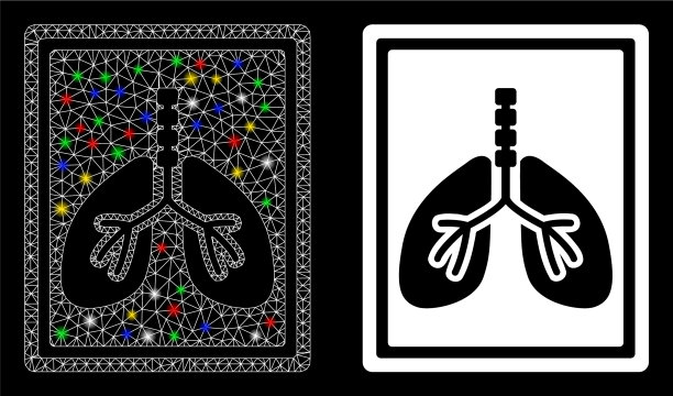 耀斑网胴体肺荧光成像图标图片下载