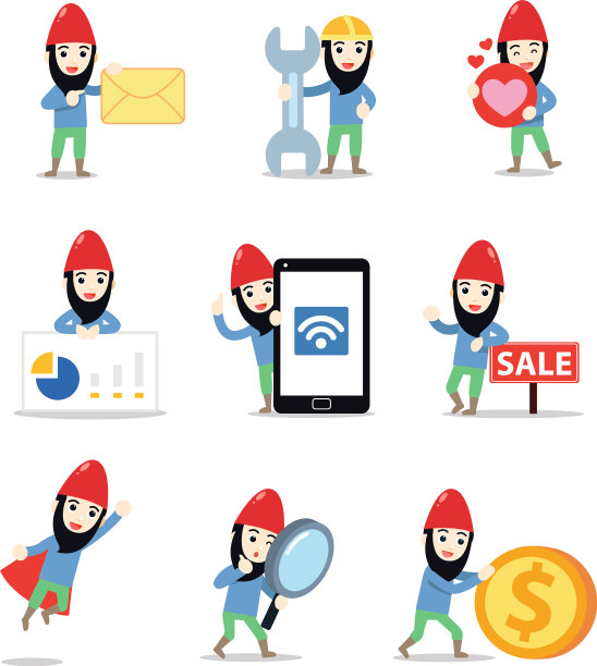 设定人物侏儒戴着圆锥帽图片下载