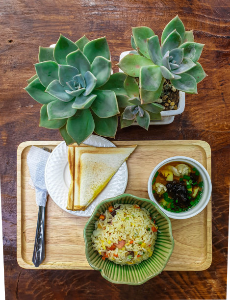 丰富多彩的美味早餐图片下载