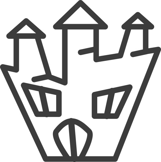 万圣节恐怖房子上的白色剪影图片下载