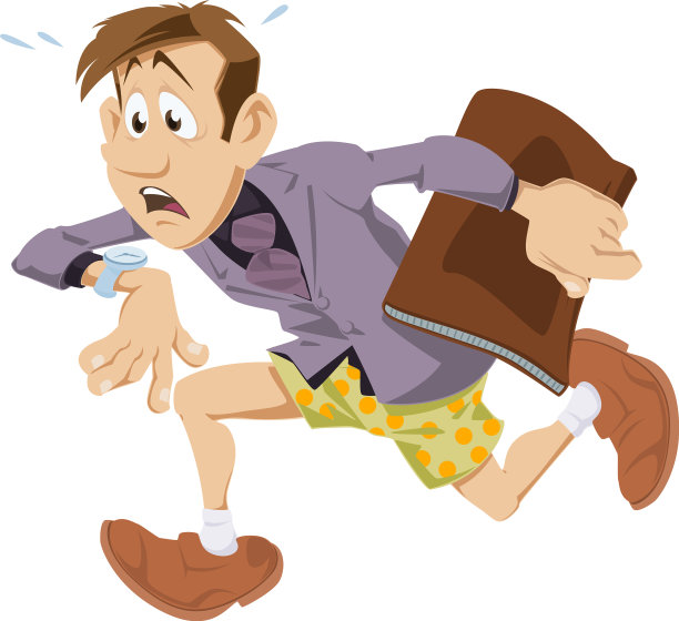 一个商人上班迟到了图片下载