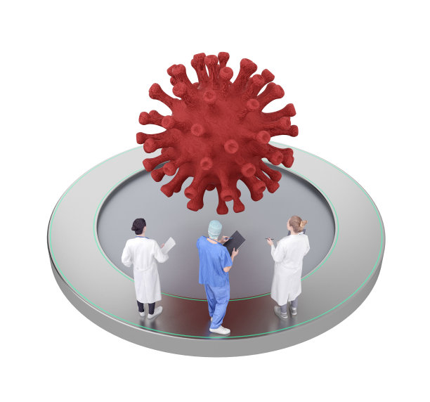 概念组医生检查冠状病毒细胞图片下载