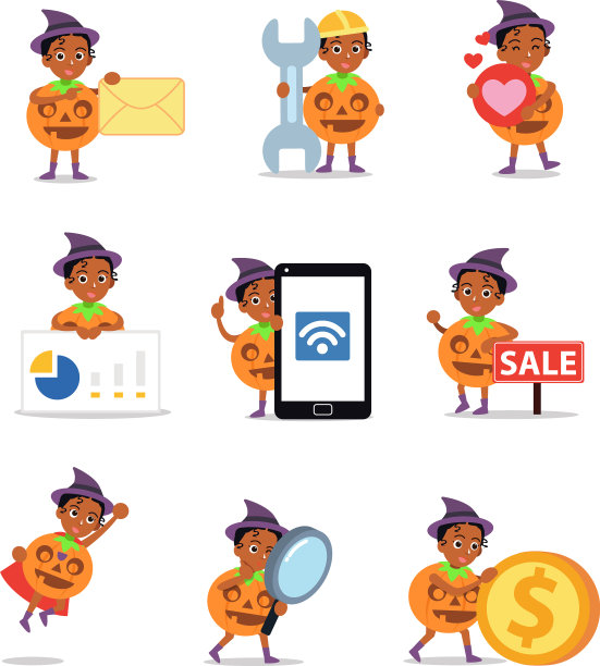 设定角色女人作为一个可怕的万圣节图片下载