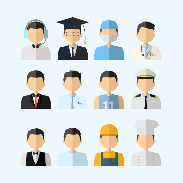 平凡人卡通人物来自各种图片下载