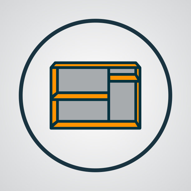 搁置单元图标彩色线符号溢价图片下载