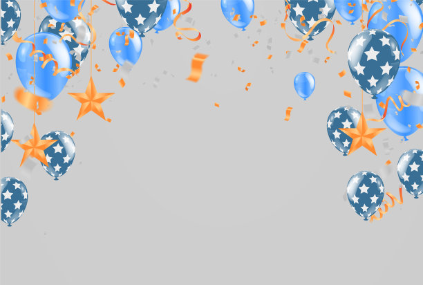 光滑的生日气球背景eps10图片下载