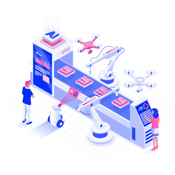 平面颜色现代等距设计-自动化图片下载