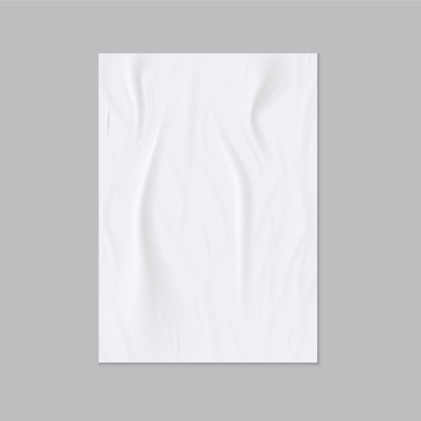 皱巴巴的纸，逼真的模板图片下载