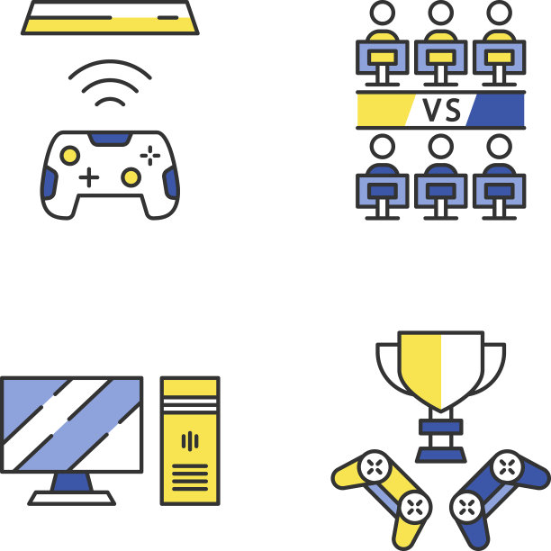 电子竞技颜色图标集图片下载