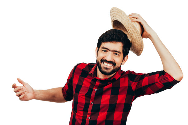 穿着传统服装的巴西人朱尼纳节日-六月的节日图片下载