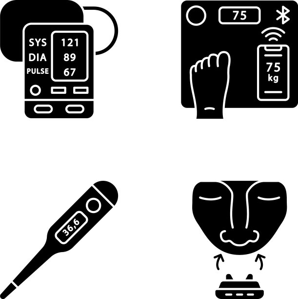 医疗设备符号图标集图片下载