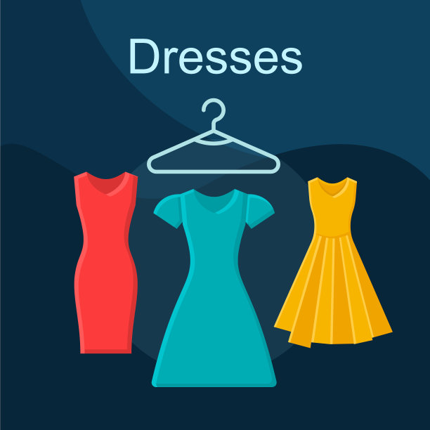 连衣裙平面概念图标图片下载