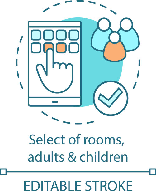 选择房间概念图标图片下载