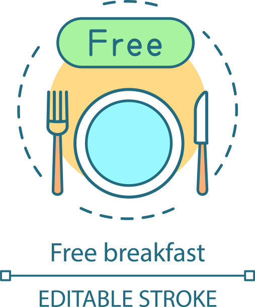 免费早餐概念图标图片下载
