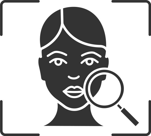 面部扫描字形图标图片下载