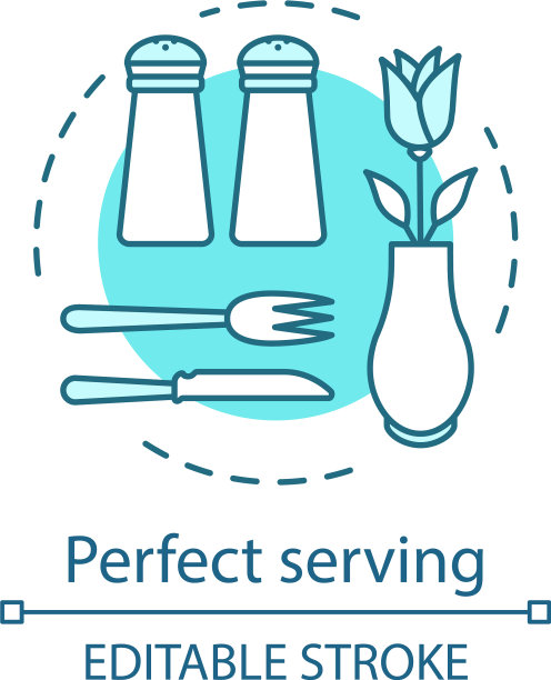 完美的服务理念图标咖啡桌图片下载