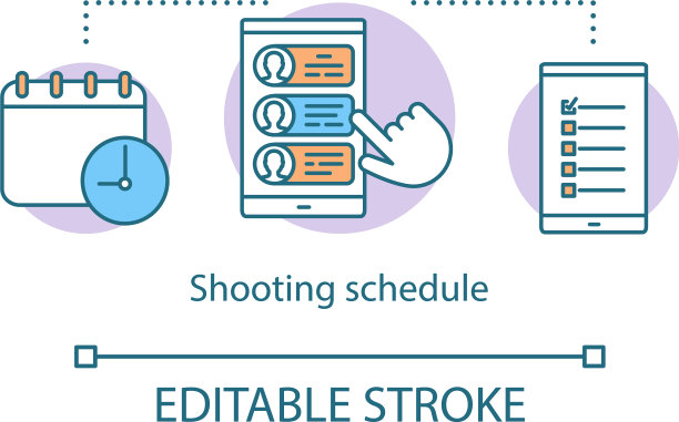拍摄进度概念图标图片下载