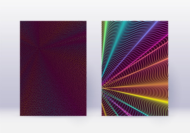 封面设计模板集。现代抽象线条b图片下载