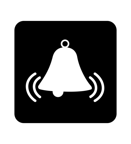 铃声报警通知图标矢量插图图标孤立在白色图片下载