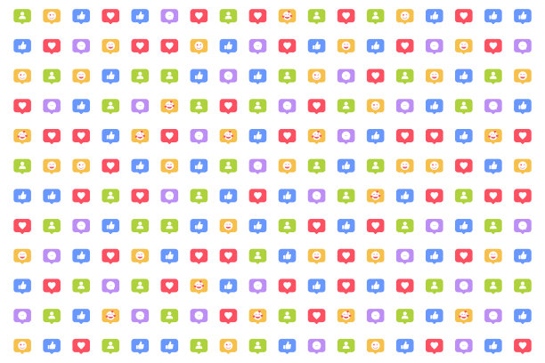 社交媒体背景，像符号，语音气泡，通知背景，壁纸图片下载