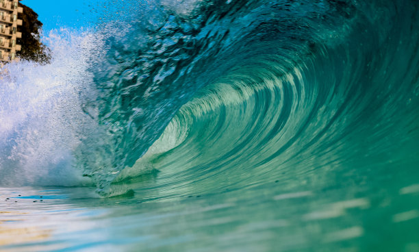 日本海浪，冲浪在日本，日本冲浪图片下载