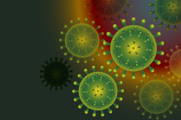 冠状病毒COVID-19病毒感染示意图图片下载
