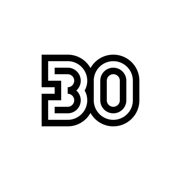 数字30矢量图标设计图片下载