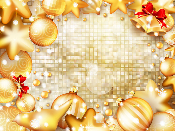 圣诞钟声，蝴蝶结和金箔。每股收益10图片下载