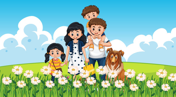 一组家庭成员角色图片下载