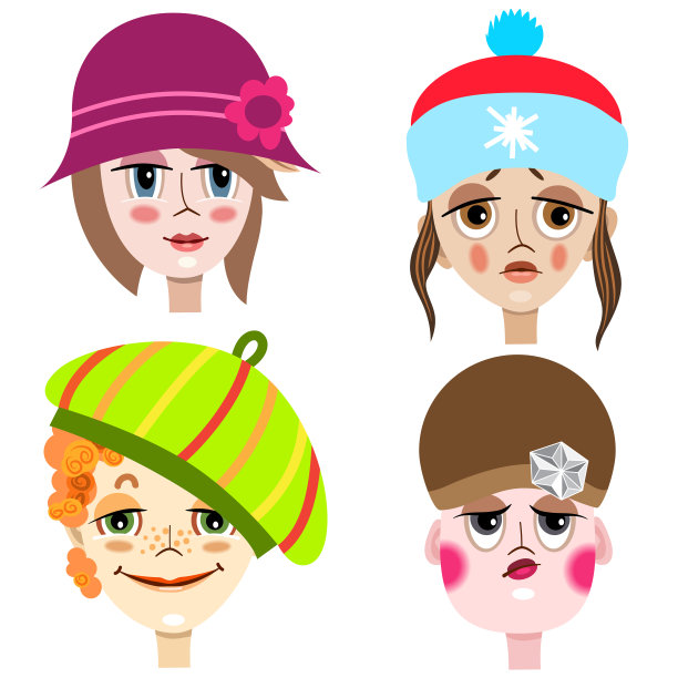 向量女人肖像图片下载