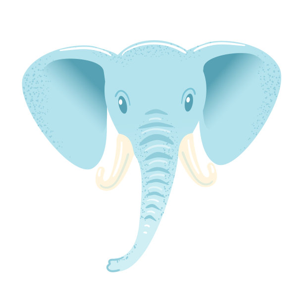 大象面具在白色背景平风格。动物脸矢量图形说明。动物园头图标头对象。有趣的卡通人物。纸大象艺术儿童设计图片下载