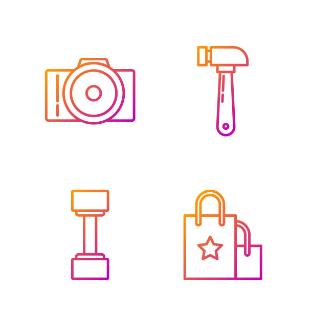 设购物袋哑铃纸行照片图片下载